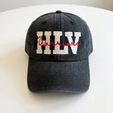 Custom School Initial Embroidered Hat - Personalized Mascot Team Spirit Cap