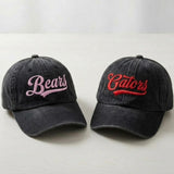 Personalized School Mascot Embroidered Hat, Custom Team Logo Baseball Cap, School Spirit Gift
