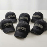 Custom Embroidered Baseball Cap, Personalized School Mascot Logo Hat