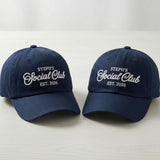 Personalized Social Club Embroidered Hat, Custom Club Name Cotton Baseball Cap