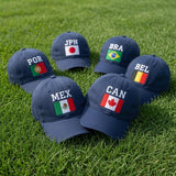 Custom Country Flag Embroidered Cap - Matching Team & Fan Group Hat