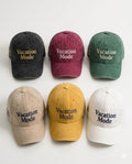 Custom Beach Vacation Embroidered Hat, Vintage Washed Baseball Cap, Summer Travel Gift