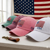 Custom American Flag Embroidered Hat, Personalized USA Baseball Cap, Patriotic Gift