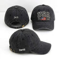 American Flag Embroidered Hat, Patriotic USA Baseball Cap, Fourth of July Gift