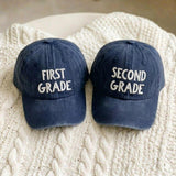 Custom Grade Level Teacher Embroidered Hat, Personalized 1st to 4th Grade Baseball Cap