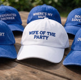 Custom Funny Slogan Hat Embroidered Baseball Cap Wife of the Party Bride Bridesmaid Unisex Dad Hat Funny Bachelorette Group Cap