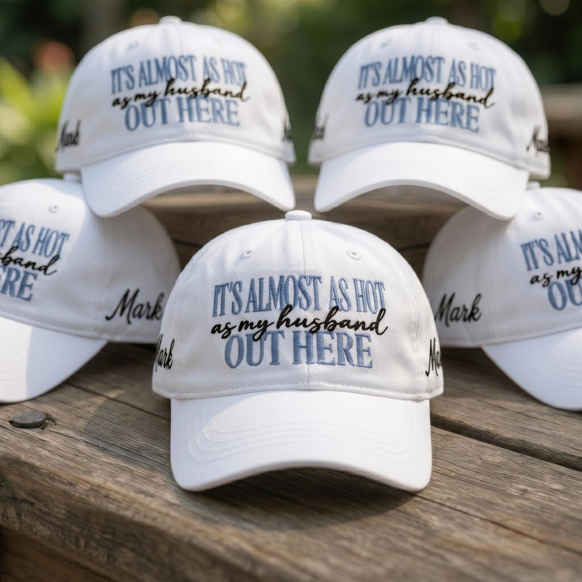 Custom Hot Husband Hat Embroidered Name Baseball Cap Funny Wife Summer Gift Honeymoon Vacation Cap Personalized Unisex Dad Hat Wifey Gift