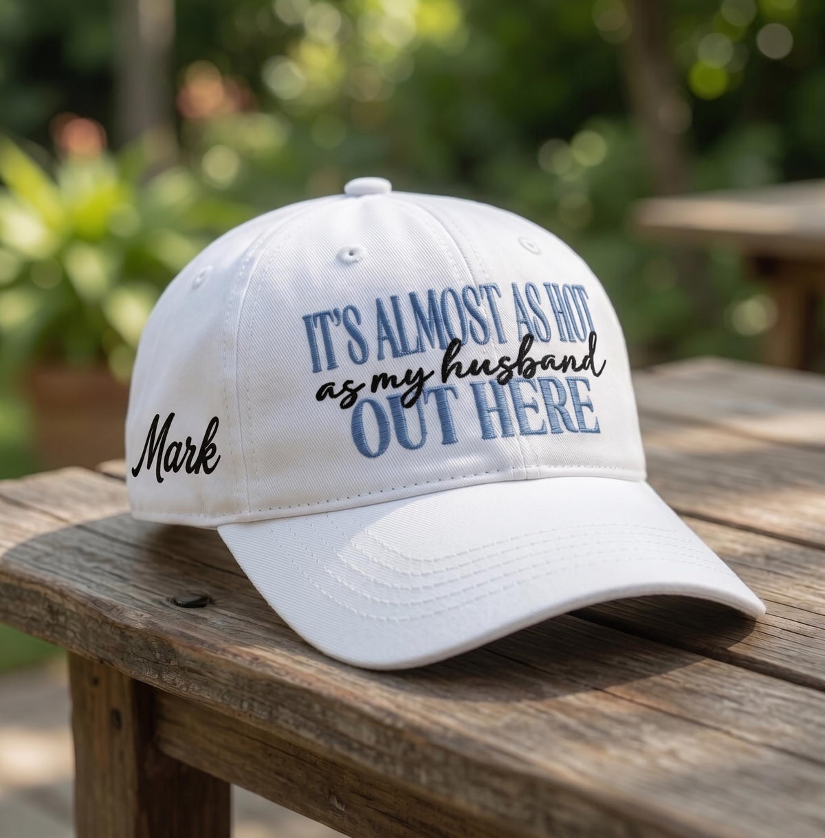Custom Hot Husband Hat Embroidered Name Baseball Cap Funny Wife Summer Gift Honeymoon Vacation Cap Personalized Unisex Dad Hat Wifey Gift