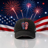 Coastal American Flag Embroidered Hat, Nautical Crab and Sailboat Baseball Cap