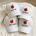 Personalized Teacher Name Embroidered Hat, Custom Back to School Baseball Cap, Educator Gift