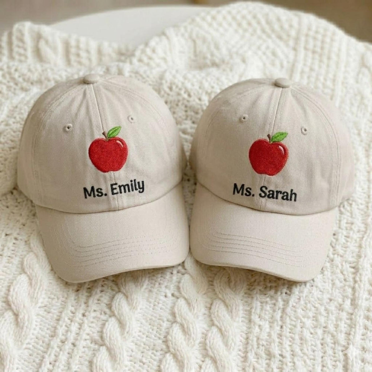 Personalized Teacher Name Embroidered Hat, Custom Back to School Baseball Cap, Educator Gift