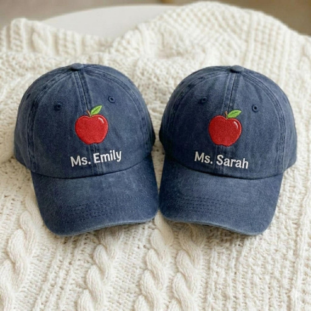 Personalized Teacher Name Embroidered Hat, Custom Back to School Baseball Cap, Educator Gift