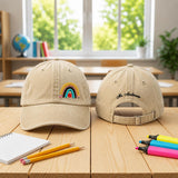 Rainbow Pencil Teacher Embroidered Hat, Colorful Back to School Baseball Cap, Teacher Gift