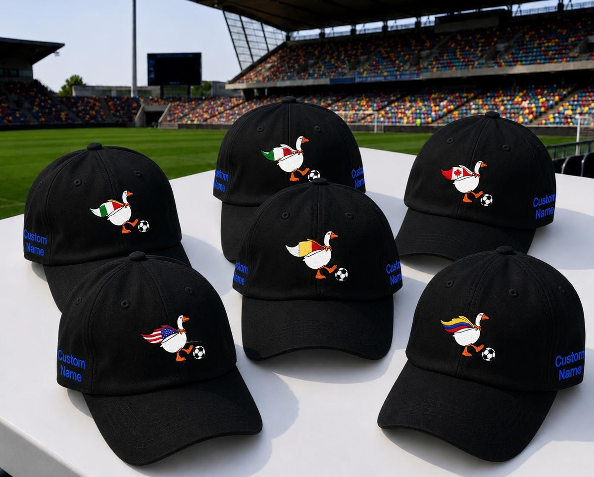 Soccer Goose Embroidered Hat, Funny Football Fan Baseball Cap, Sports Gift