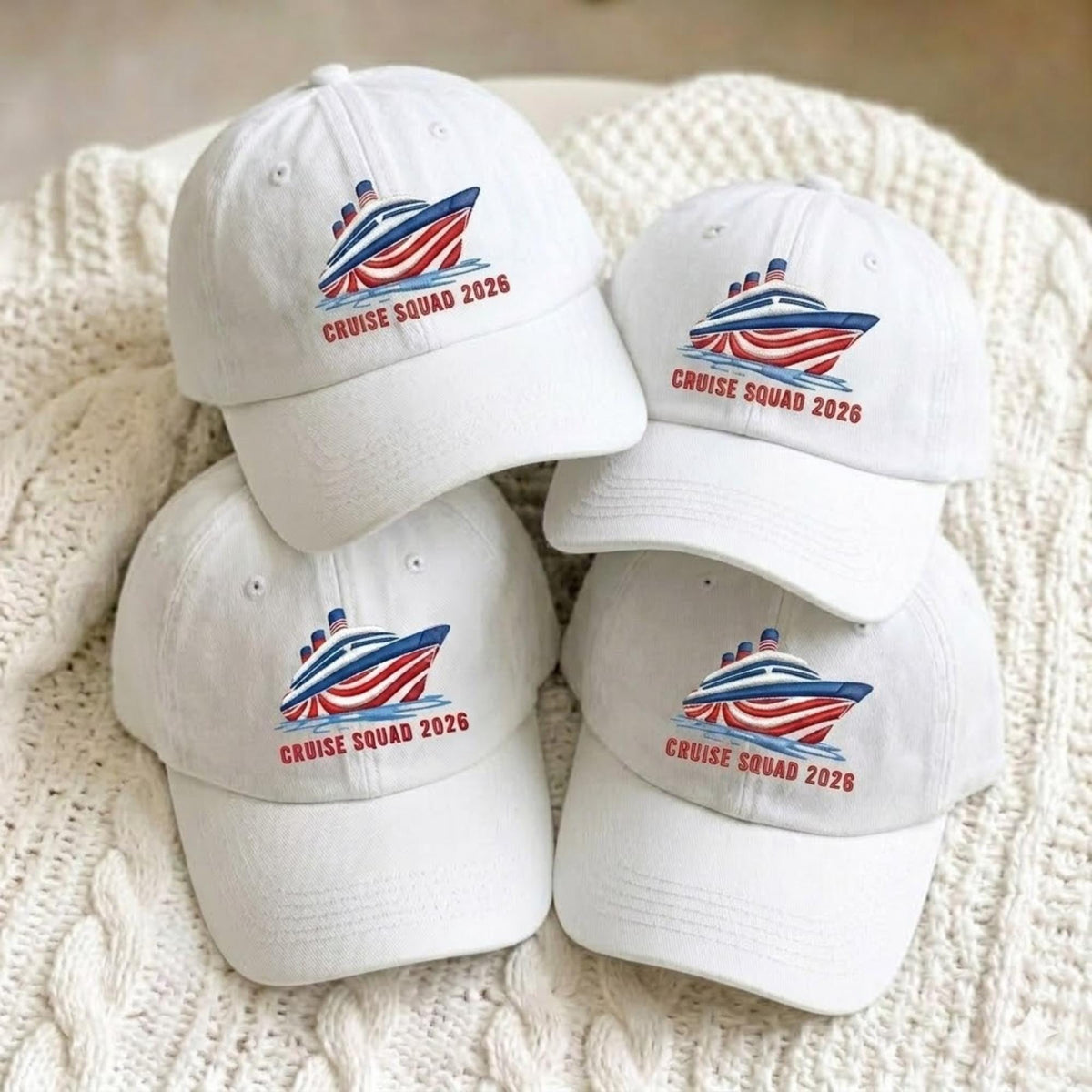 Embroidered Cruise Vacation Hat, Matching Family Trip Baseball Cap, Travel Gift