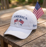 Custom Name America Hat, Personalized 1776 Flag Cap, Embroidered 4th of July Patriotic Baseball Hat, Vintage USA Group Cap