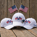 Custom Name US Flag Hat, Coquette Bow Patriotic Cap, Embroidered 4th of July United States Birthday Gift, Custom Family Group Dad Hat