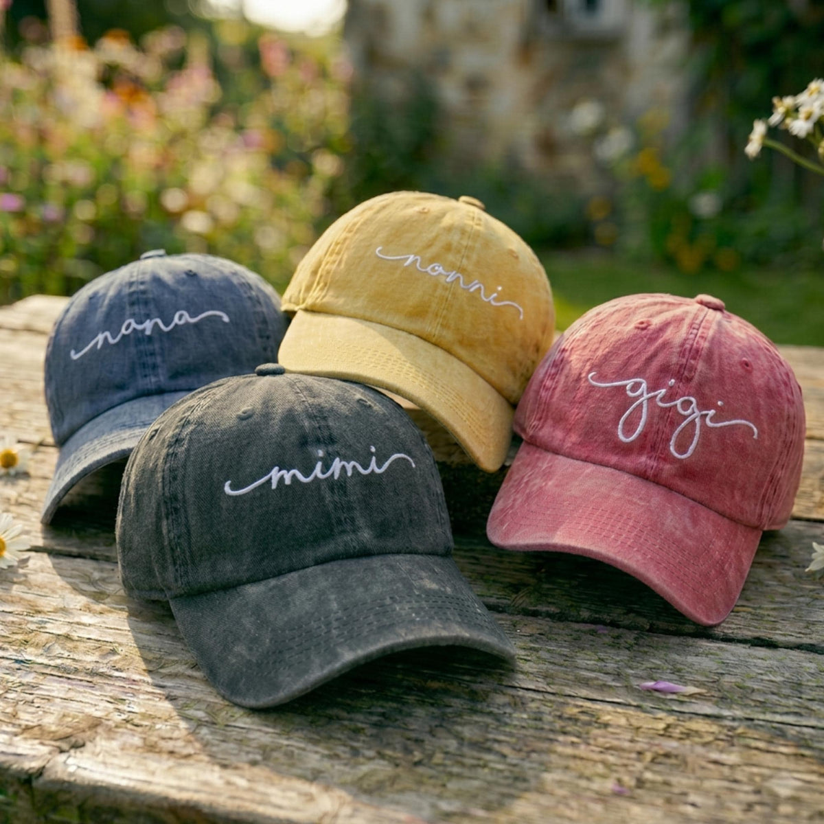 Personalized Mama Embroidered Hat, Custom Mimi Gigi Nana Name Baseball Cap, Mother's Day Gift