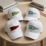 Custom College Pennant Embroidered Hat, Personalized University Flag Baseball Cap