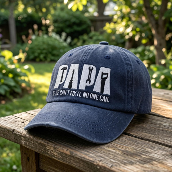 Handyman Papa Embroidered Dad Hat, Tool Design Baseball Cap, Mechanic Grandpa Gift
