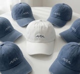 Embroidered Wave Hat, Bachelorette Party Cap, Beach Vacation Trip, Summer Group Hat, Matching Wave Cap, Coastal Bride Squad Accessory