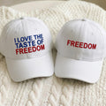 Matching Patriotic Couple Embroidered Hats, Fourth of July Baseball Caps, Couples Gift