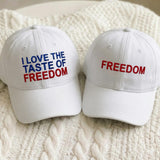 Matching Patriotic Couple Embroidered Hats, Fourth of July Baseball Caps, Couples Gift