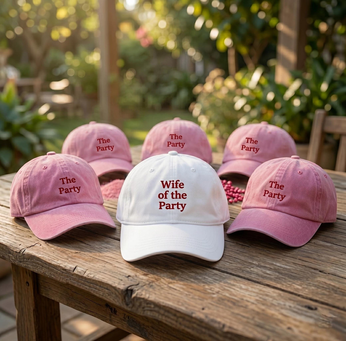Custom Wife of the Party Bachelorette Embroidered Hat - Bridal Shower Proposal Gift Cotton Dad Cap