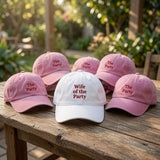 Custom Wife of the Party Bachelorette Embroidered Hat - Bridal Shower Proposal Gift Cotton Dad Cap