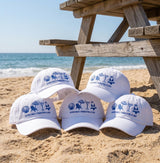Custom Bachelorette Party Hat, Embroidered Beach Girls Trip Cap, Personalized Charleston Bach Gift, White Bride Tribe Baseball Hat, Club