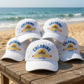 Chlorine Sunshine Baseball Cap, Custom Embroidered Pool Day Hat, Personalized Gift for Swimmer, Retro White Summer Sun Hat, Beach Caps