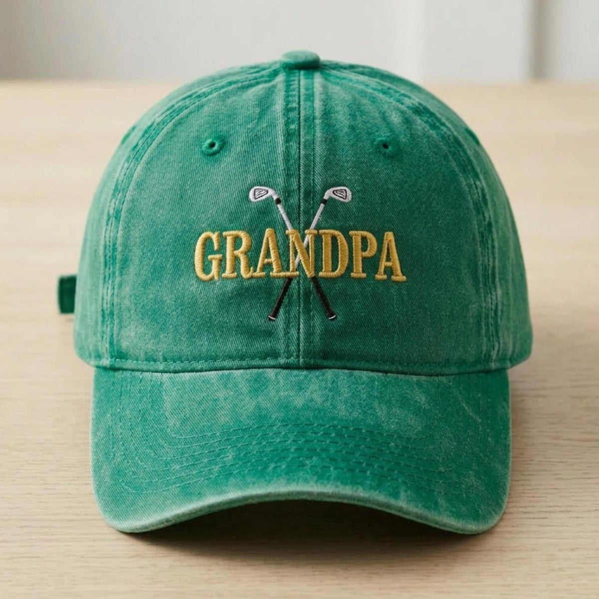 Custom Golf Embroidered Dad Hat, Washed Cotton Baseball Cap, Golf Lover Gift for Dad