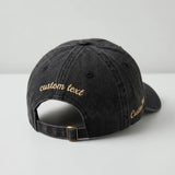 Reindeer Embroidered Dad Hat, Cute Christmas Washed Cotton Baseball Cap, Holiday Gift for Dad