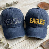 Custom Varsity Letter Embroidered Hat, Personalized Cotton Baseball Cap, Sports Fan Gift