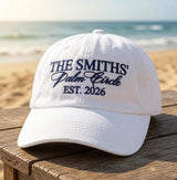 Custom Family Reunion Hat, Personalized Last Name Dad Cap, Embroidered Washed Cotton Trucker Hat, Matching Family Vacation Sun Hat Gift