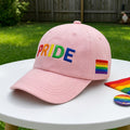 Custom Rainbow Embroidered Hat, Colorful Pride Baseball Cap, Equality Gift