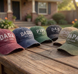 Custom Est Year Dad Hat, Personalized Daddy Cap, New Dad Gift 2026, Embroidered Father's Day Hat, Custom Dada Papa Hat, Vintage Baseball Cap