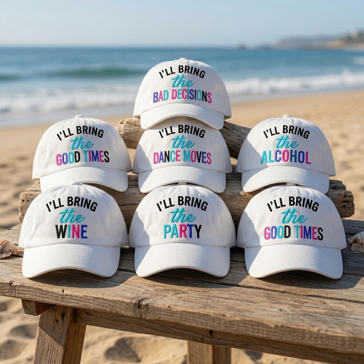I'll Bring The Party Hat, Custom Bachelorette Dad Cap, Personalized Funny Slogan Sun Hat, Matching Girls Trip Gift, Birthday Group Vacation