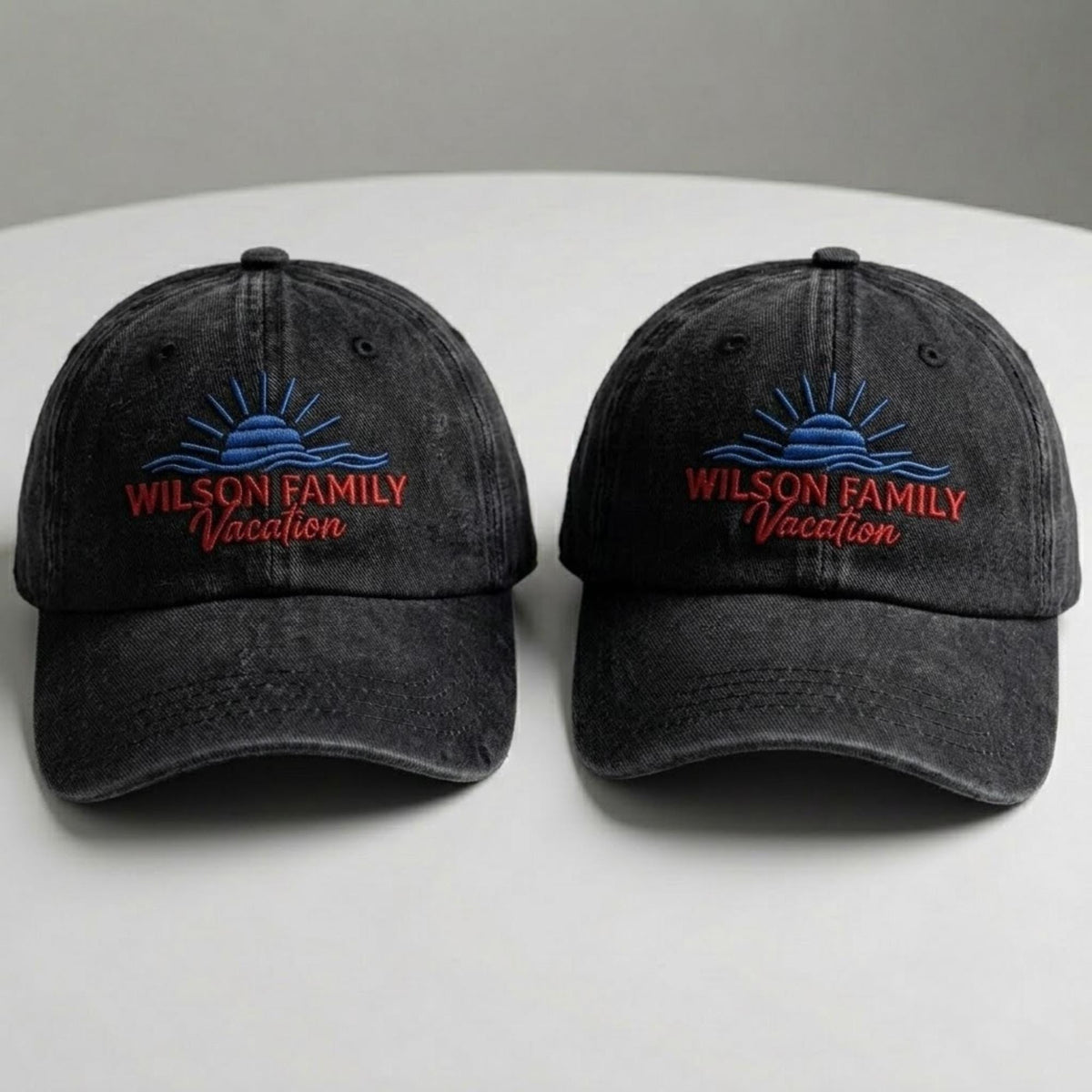Custom Family Beach Vacation Embroidered Hat, Personalized Cotton Baseball Cap, Matching Trip Gift
