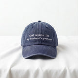 Funny Wife Embroidered Hat, Sarcastic Marriage Humor Baseball Cap, Couple Gift