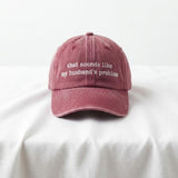 Funny Wife Embroidered Hat, Sarcastic Marriage Humor Baseball Cap, Couple Gift