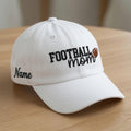 Football Mom Embroidered Hat, Personalized Game Day Baseball Cap, Sports Mom Gift