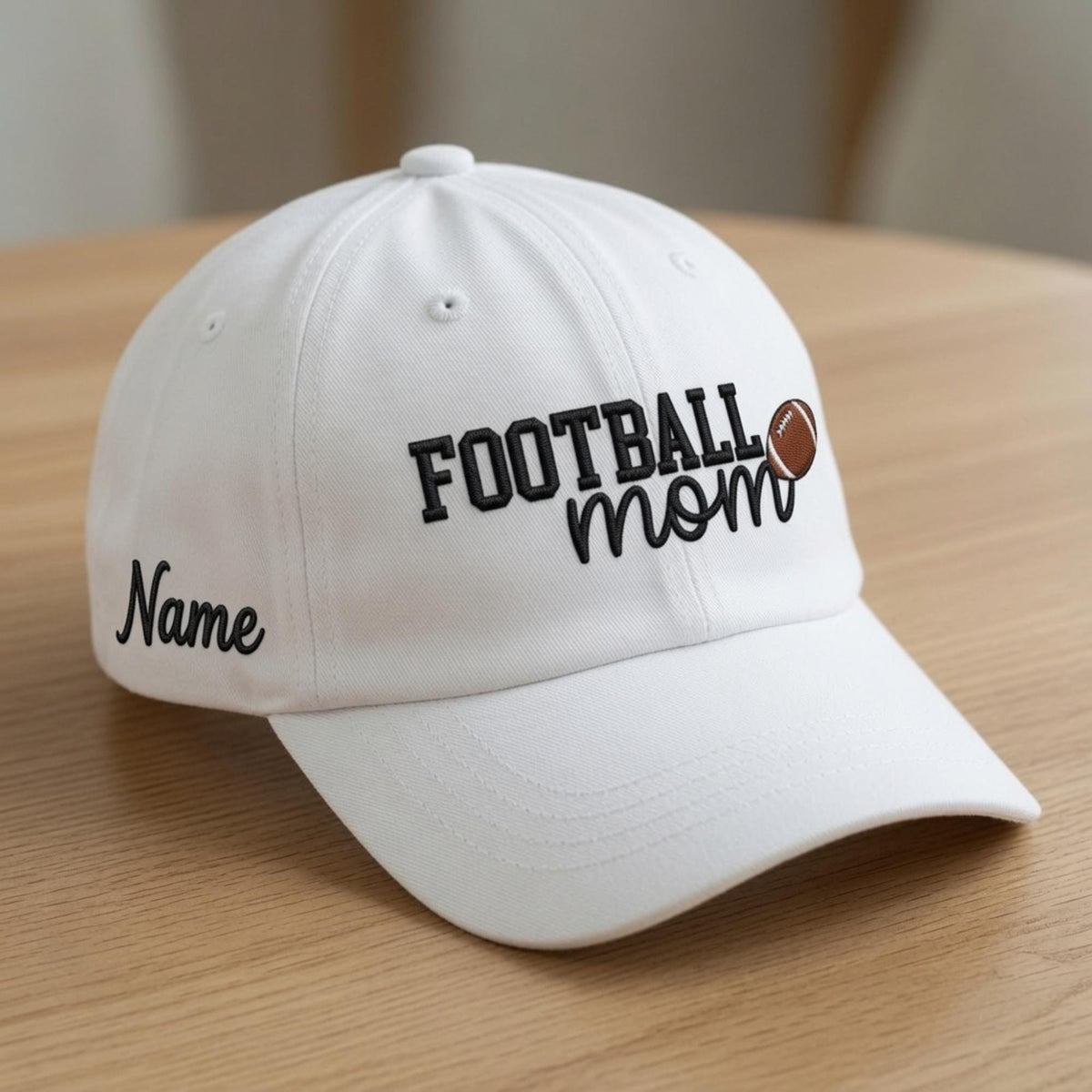 Football Mom Embroidered Hat, Personalized Game Day Baseball Cap, Sports Mom Gift