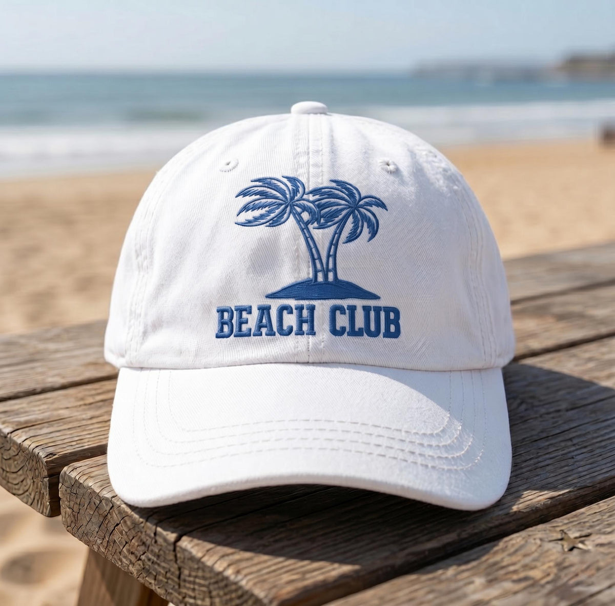 Custom Beach Club Embroidered Dad Hat | Matching Family Vacation Baseball Cap Men Women | Summer Cruise Group Trip Gift Palm Tree Ocean Hat