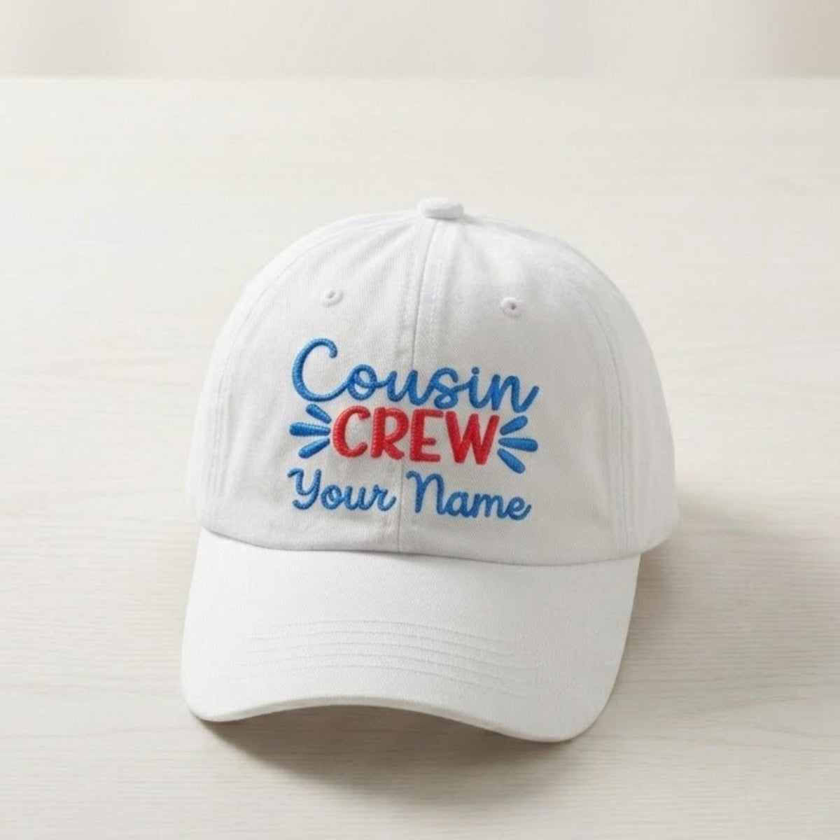 Custom Cousin Embroidered Hat, Personalized Matching Family Cotton Baseball Cap