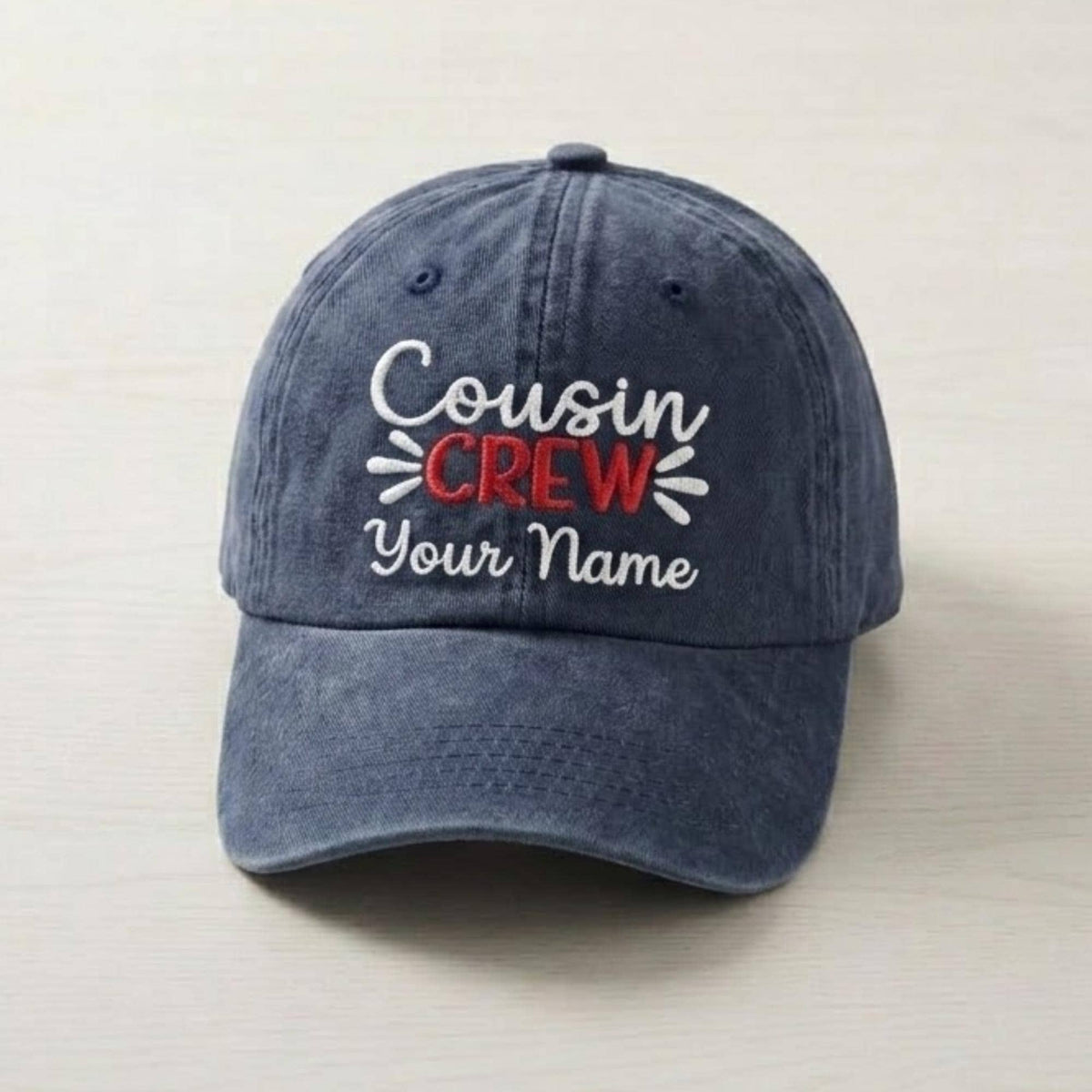 Custom Cousin Embroidered Hat, Personalized Matching Family Cotton Baseball Cap