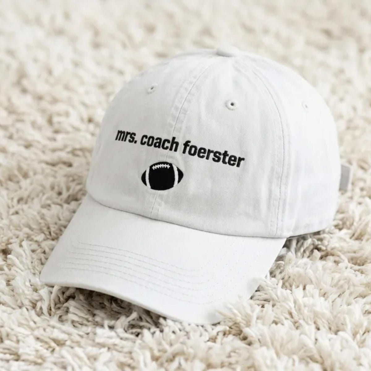 Personalized Football Coach Embroidered Hat, Custom Team Baseball Cap, Coach Appreciation Gift