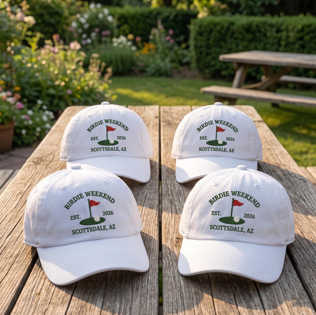 Custom Birdie Weekend Hat, Personalized Golf Trip Dad Cap, Embroidered Scottsdale AZ Baseball Hat, Retro Golfing Country Club Summer Gift