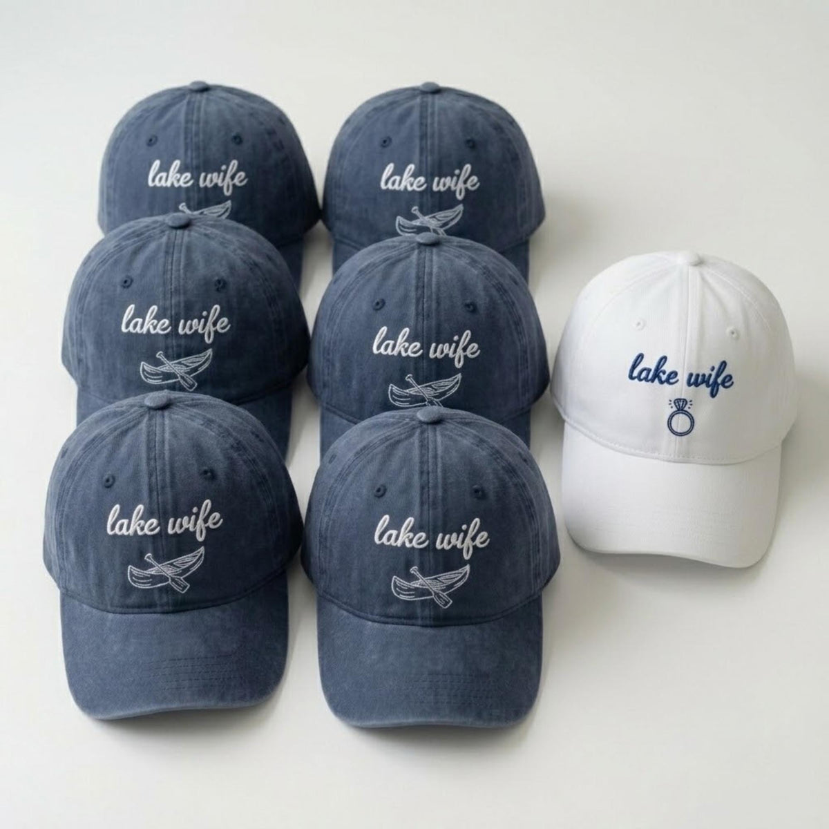 Lake Bride Embroidered Hat, Vintage Washed Bachelorette Baseball Cap, Bridal Weekend Gift