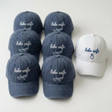 Lake Bride Embroidered Hat, Vintage Washed Bachelorette Baseball Cap, Bridal Weekend Gift